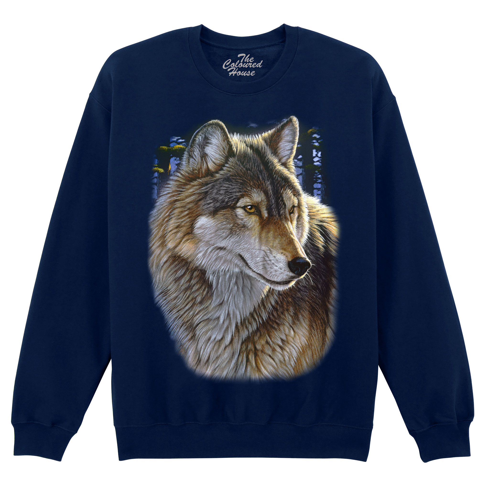Evening Wolf Portrait Sweater