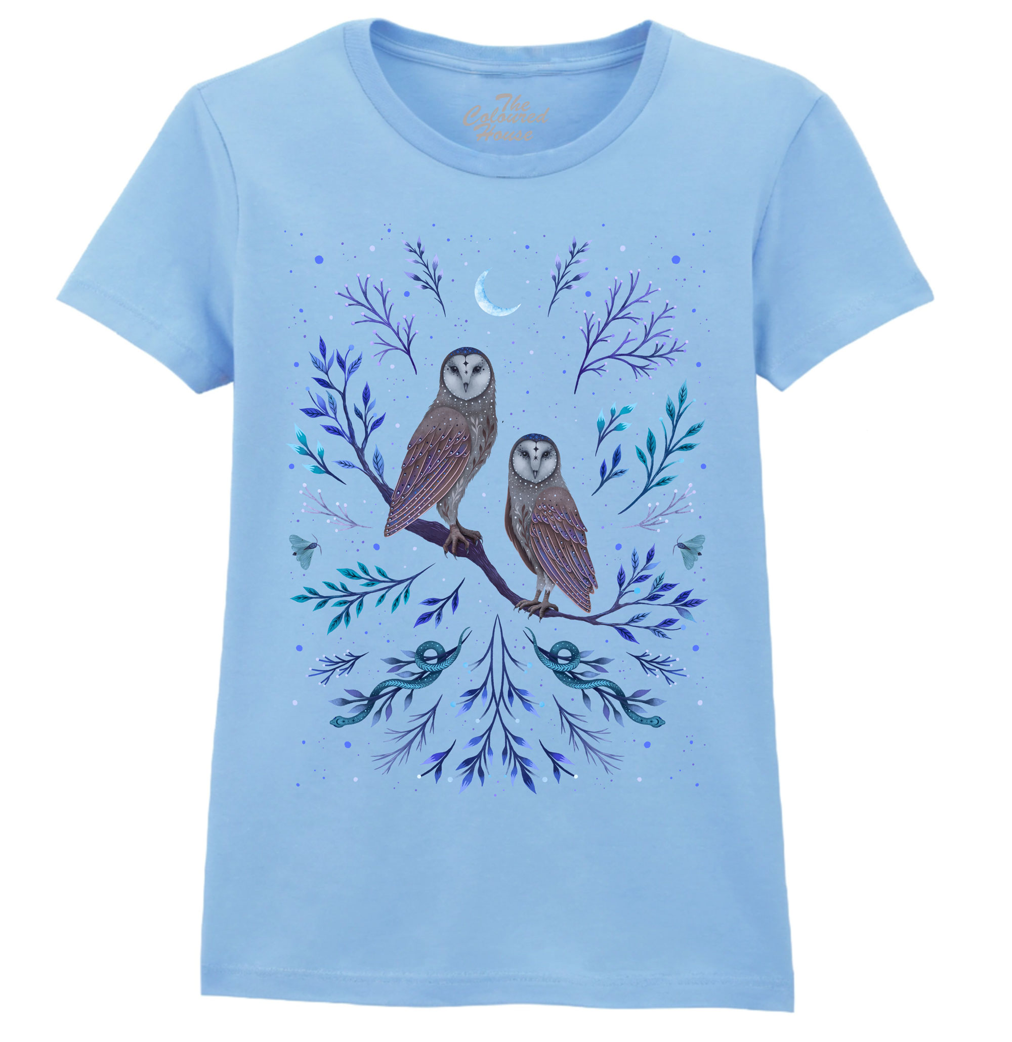 Owls In The Moonlight Ladies T-shirt