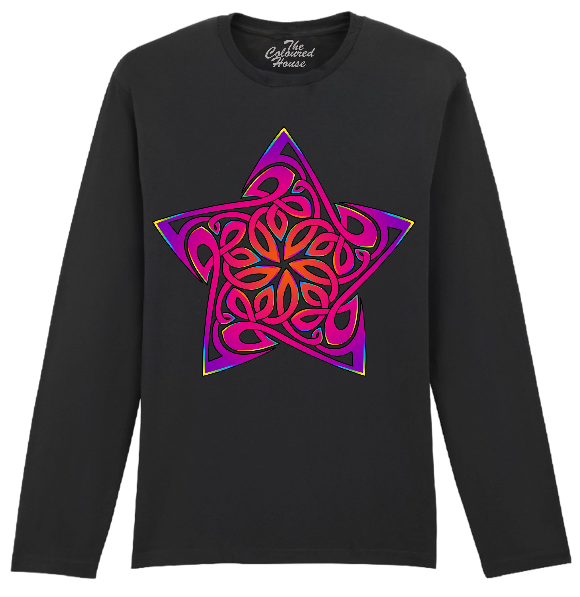 Celtic Knot Five Star Purple Longsleeve