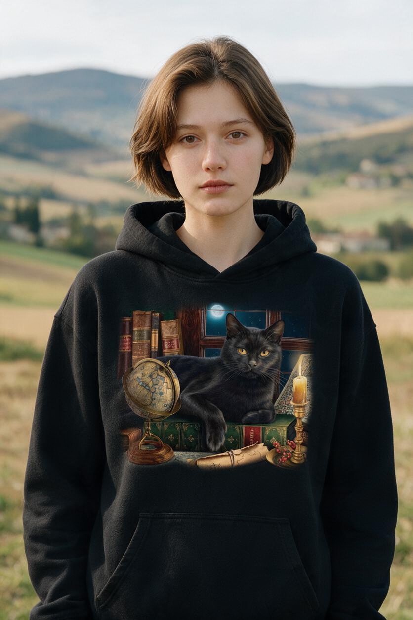Black Cat By Candlelight Hoodie