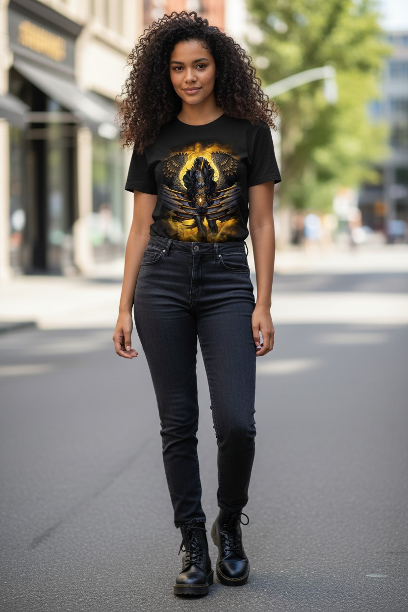 Black Pegasus Ladies T-shirt