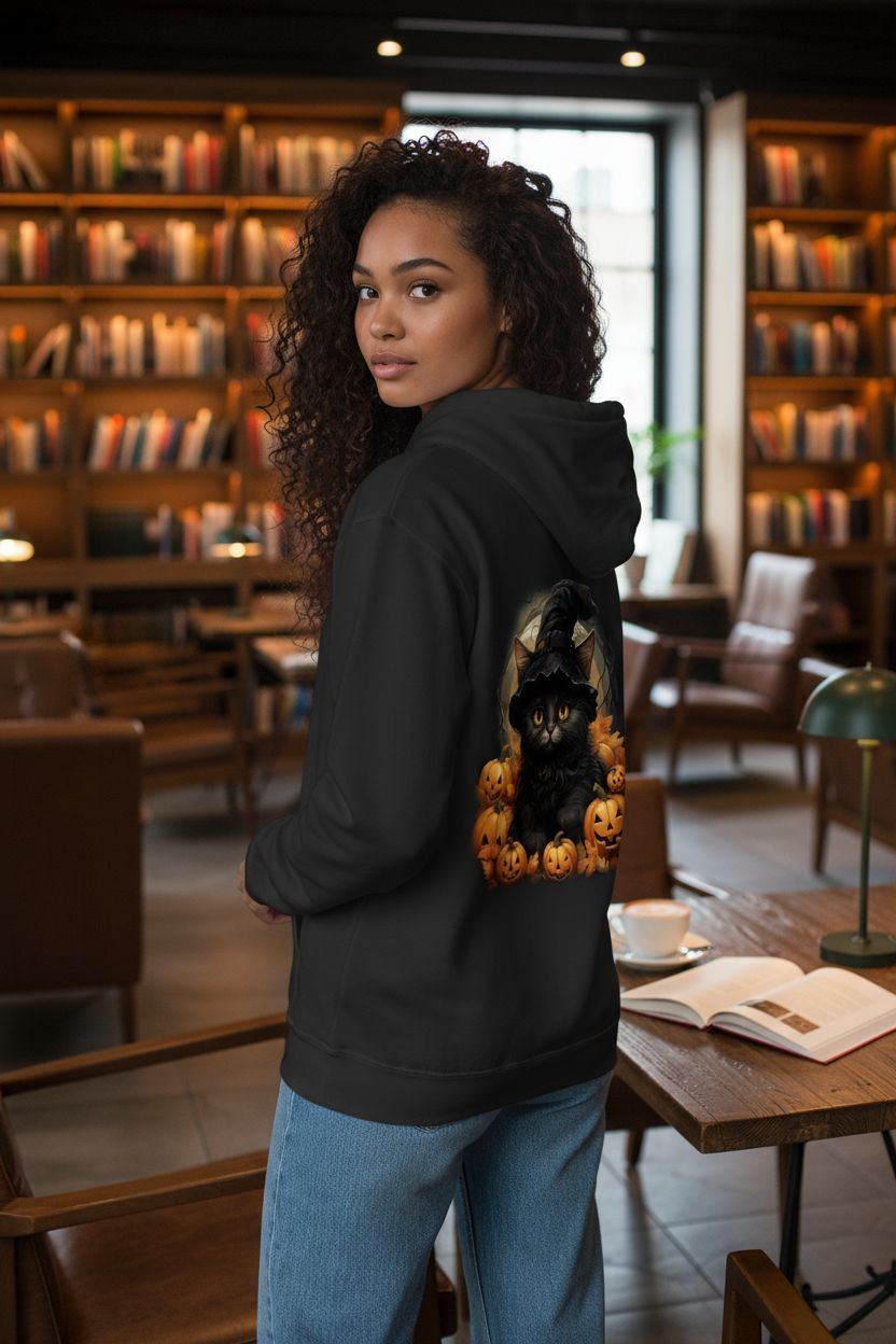 Black Cat Pumpkins Hoodie