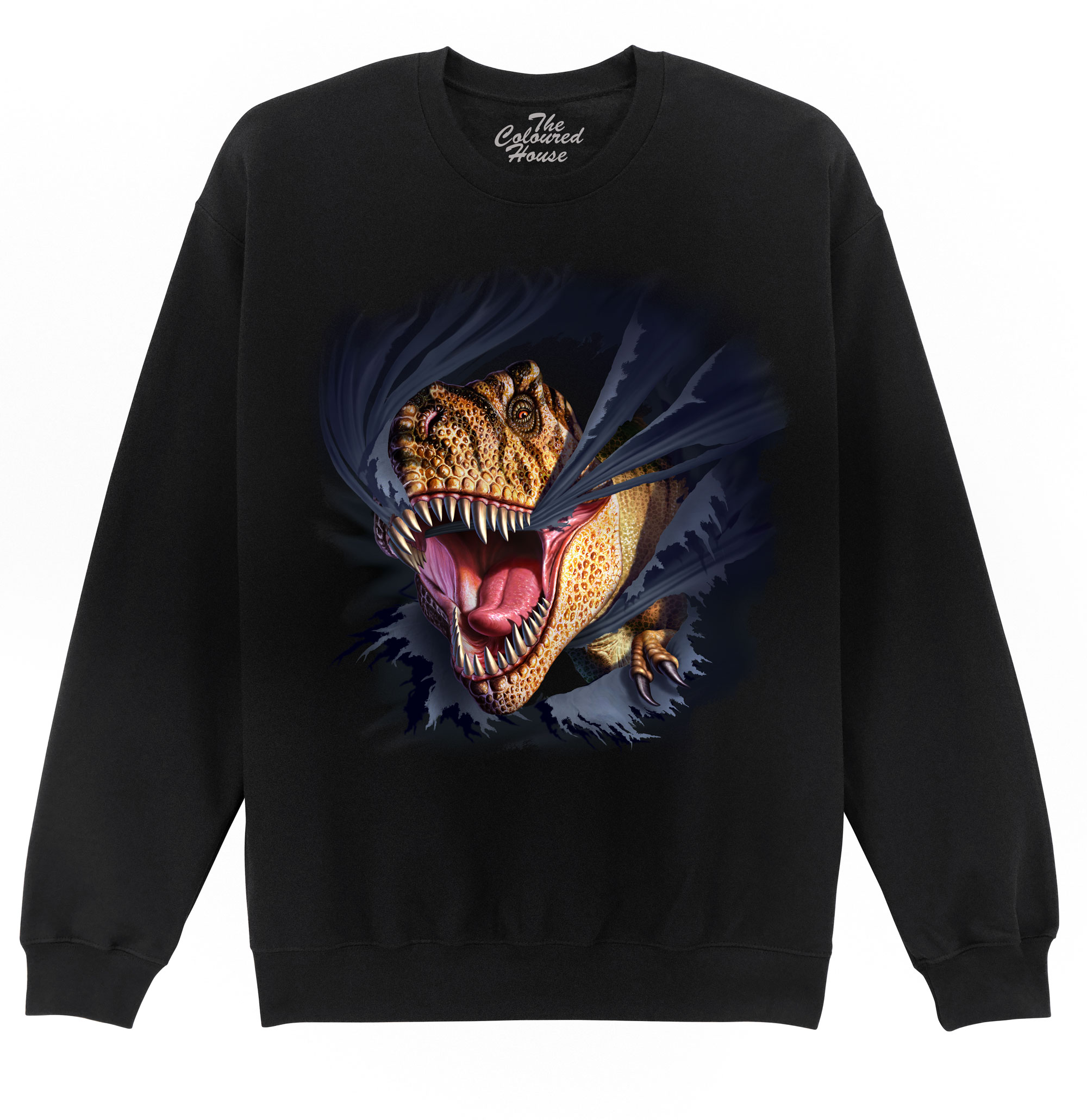 T-Rex Tearing Black Sweater