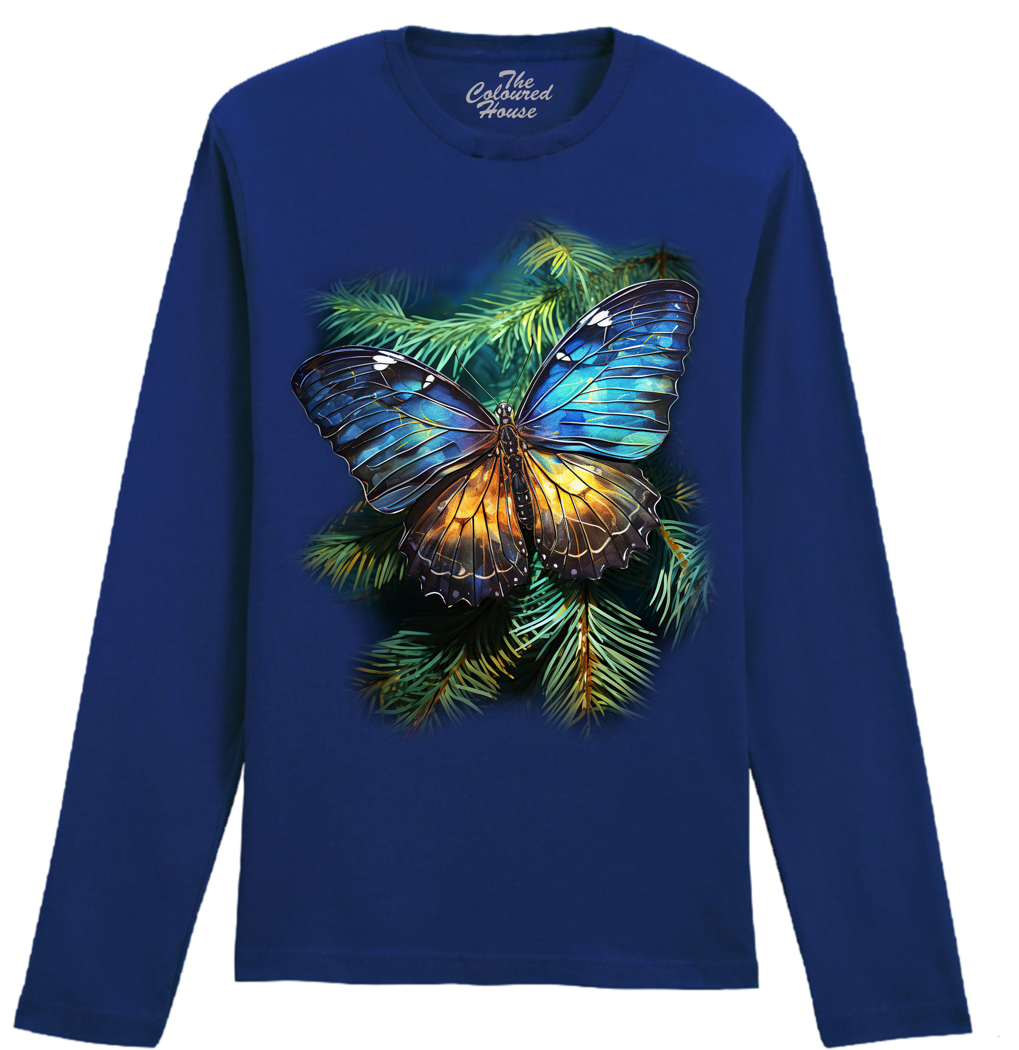 Blue Gold Butterfly Longsleeve
