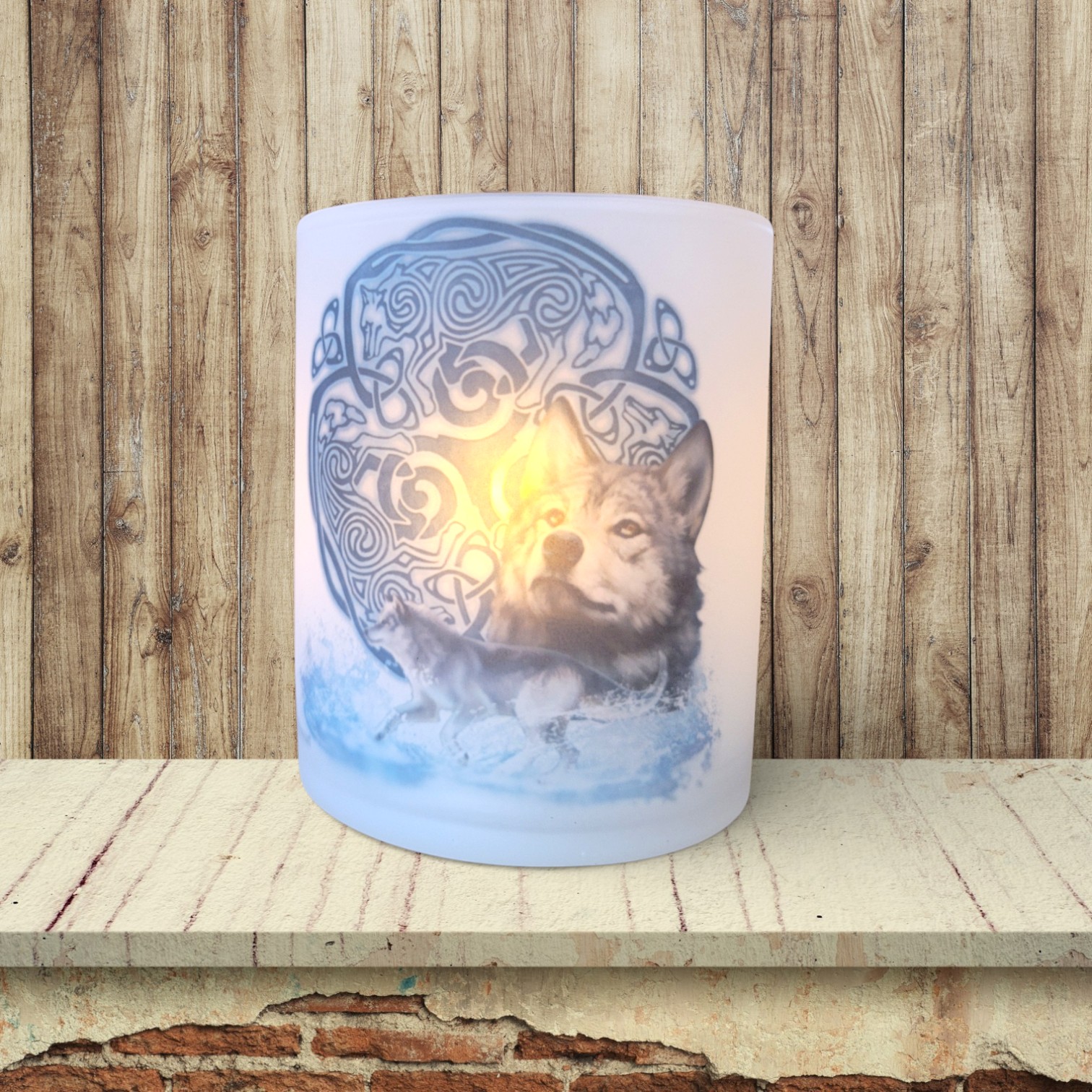 Celtic Wolf - Candle Light Holder