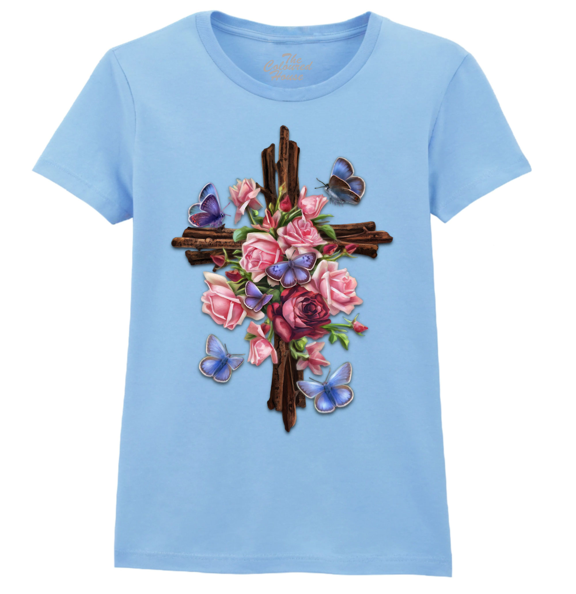Flower Cross Ladies T-shirt