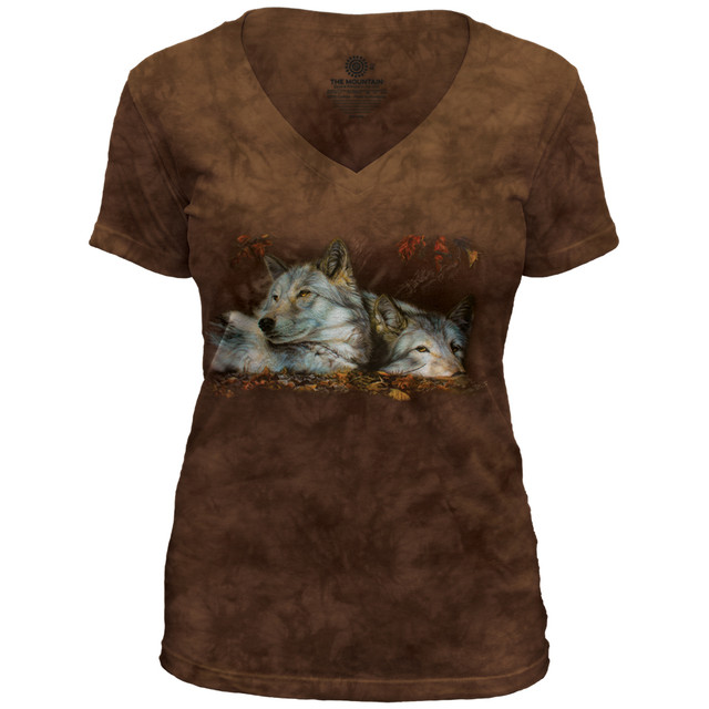 A Place Of Peace - Wolves V-Neck Tri-Blend