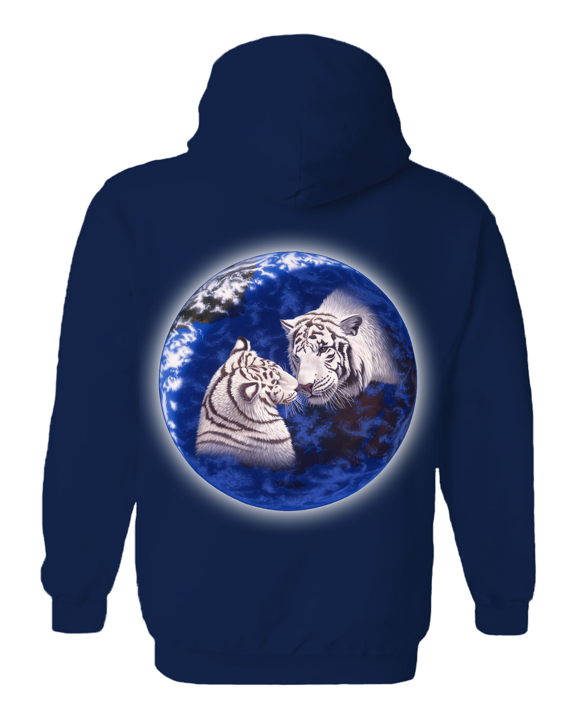 A Kiss For Mother - White Tigers Hoodie