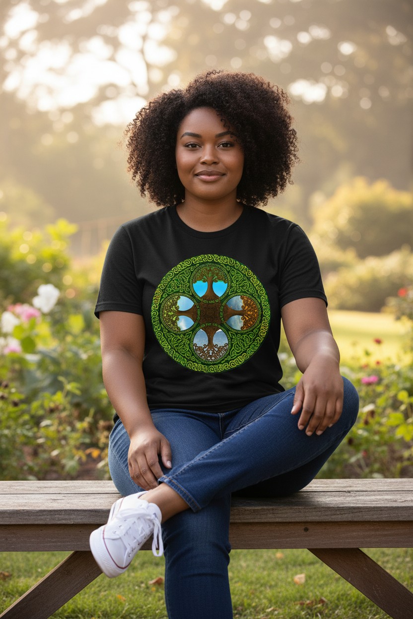 Seasons Tree Of Life Ladies T-shirt