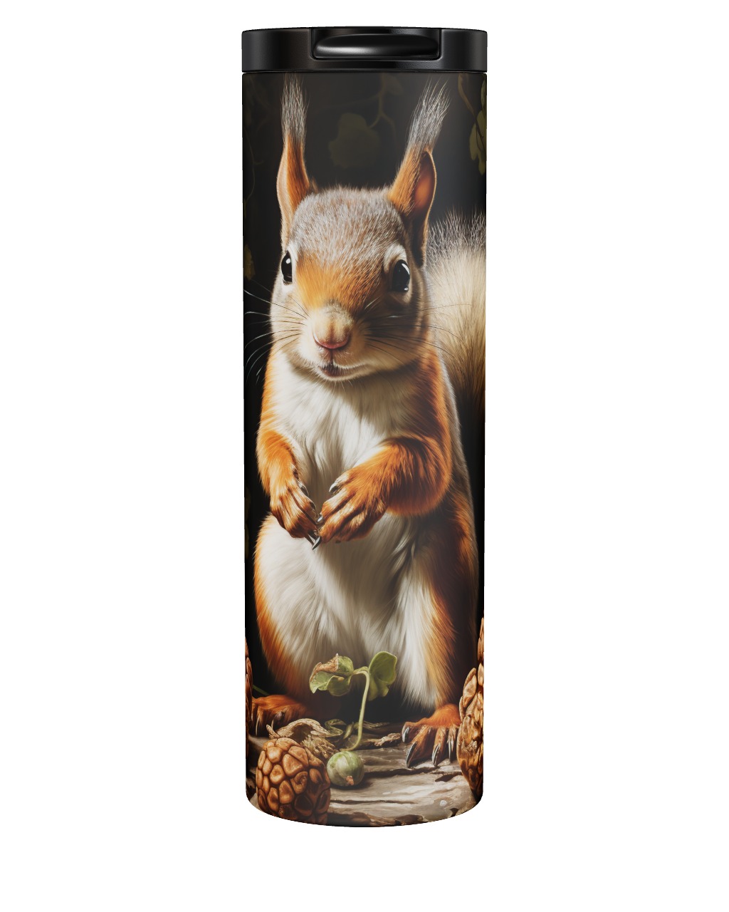 Grey Squirrel With Berries Tumbler