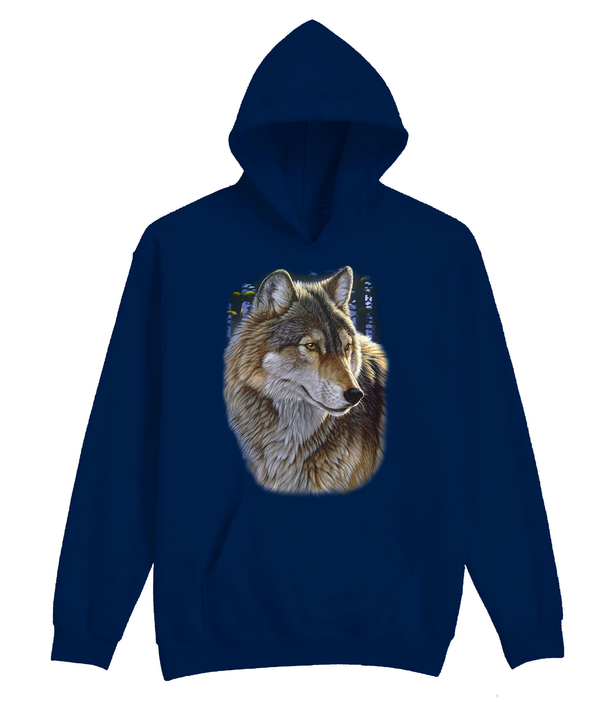 Evening Wolf Portrait Hoodie