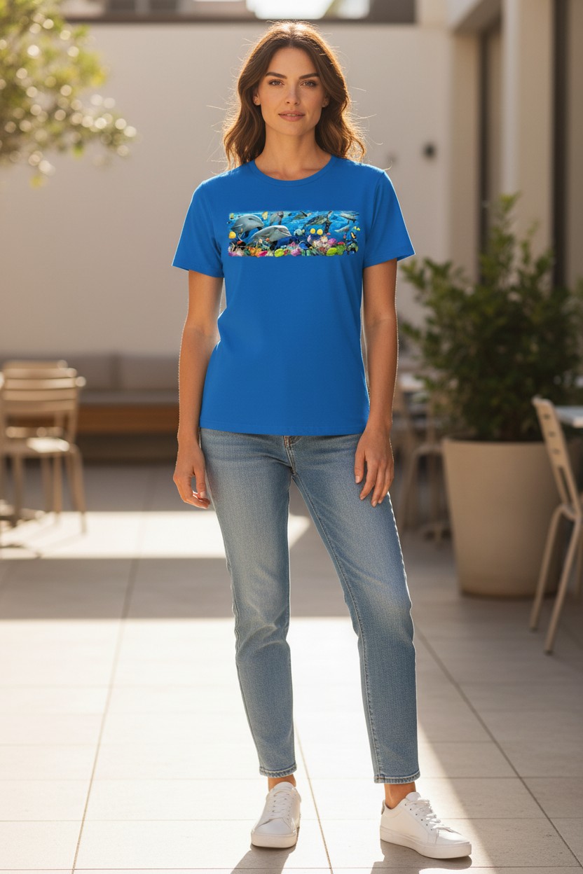 Undersea Panorama Ladies T-shirt