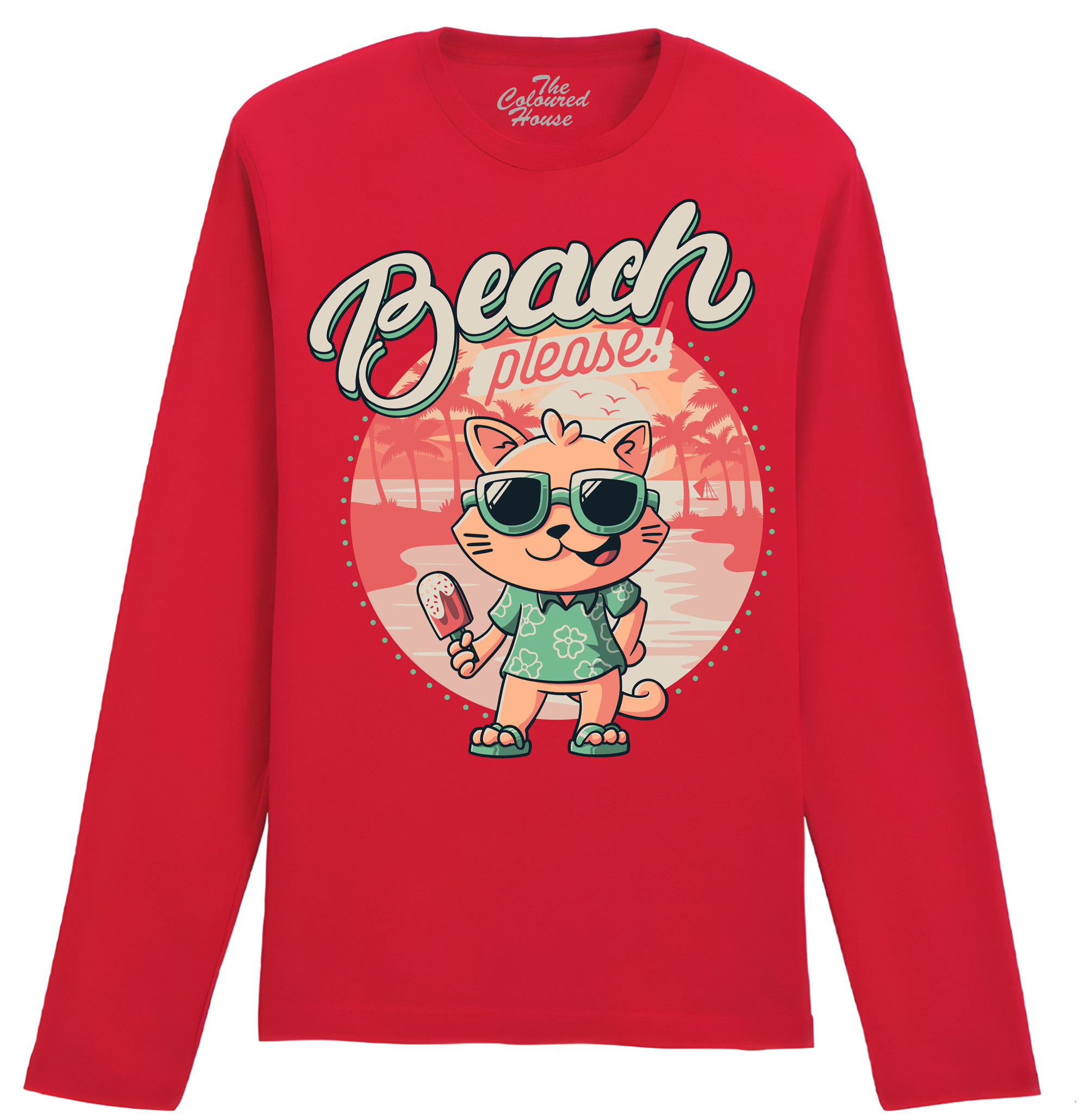 Beach Please - Cat Longsleeve
