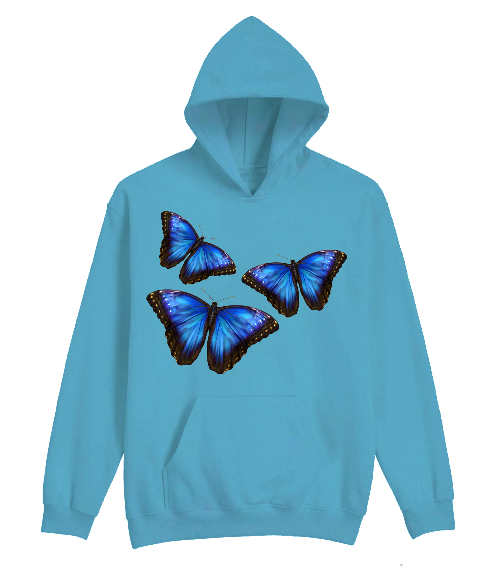 Blue Morpho Butterfly Hoodie