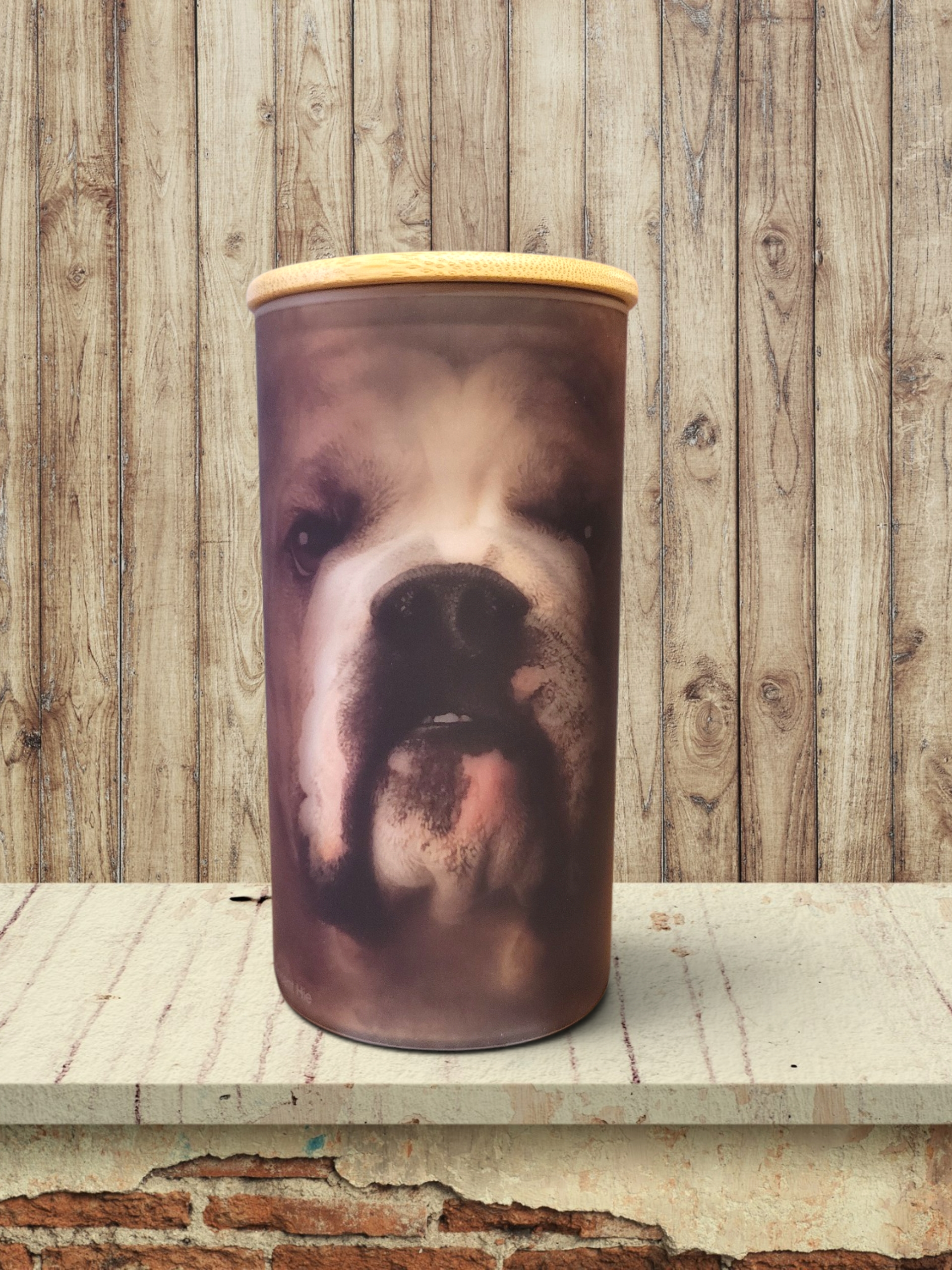Big Face Bulldog - Storage Jar 25Oz