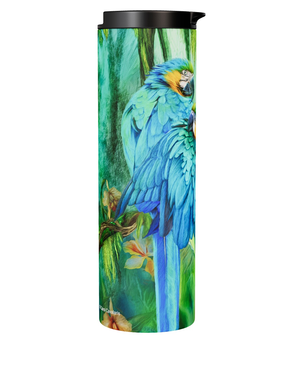Gold Blue Macaw Tumbler