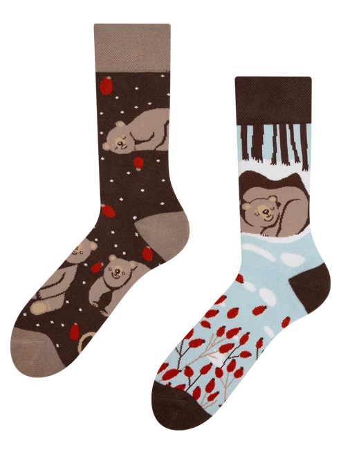 Crazy Warm Socks Bear in Winter