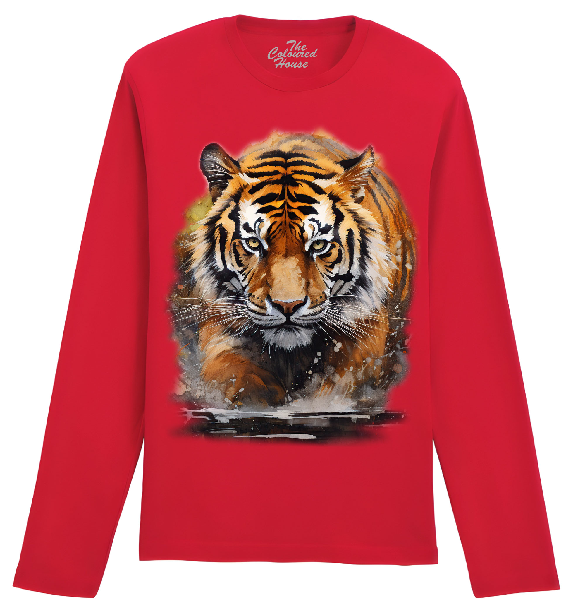 Watercolor Running Tiger Longsleeve