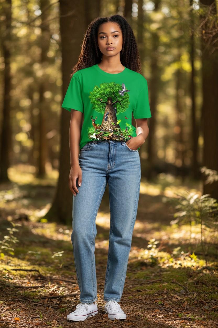 Tree Of Life Animals Ladies T-shirt