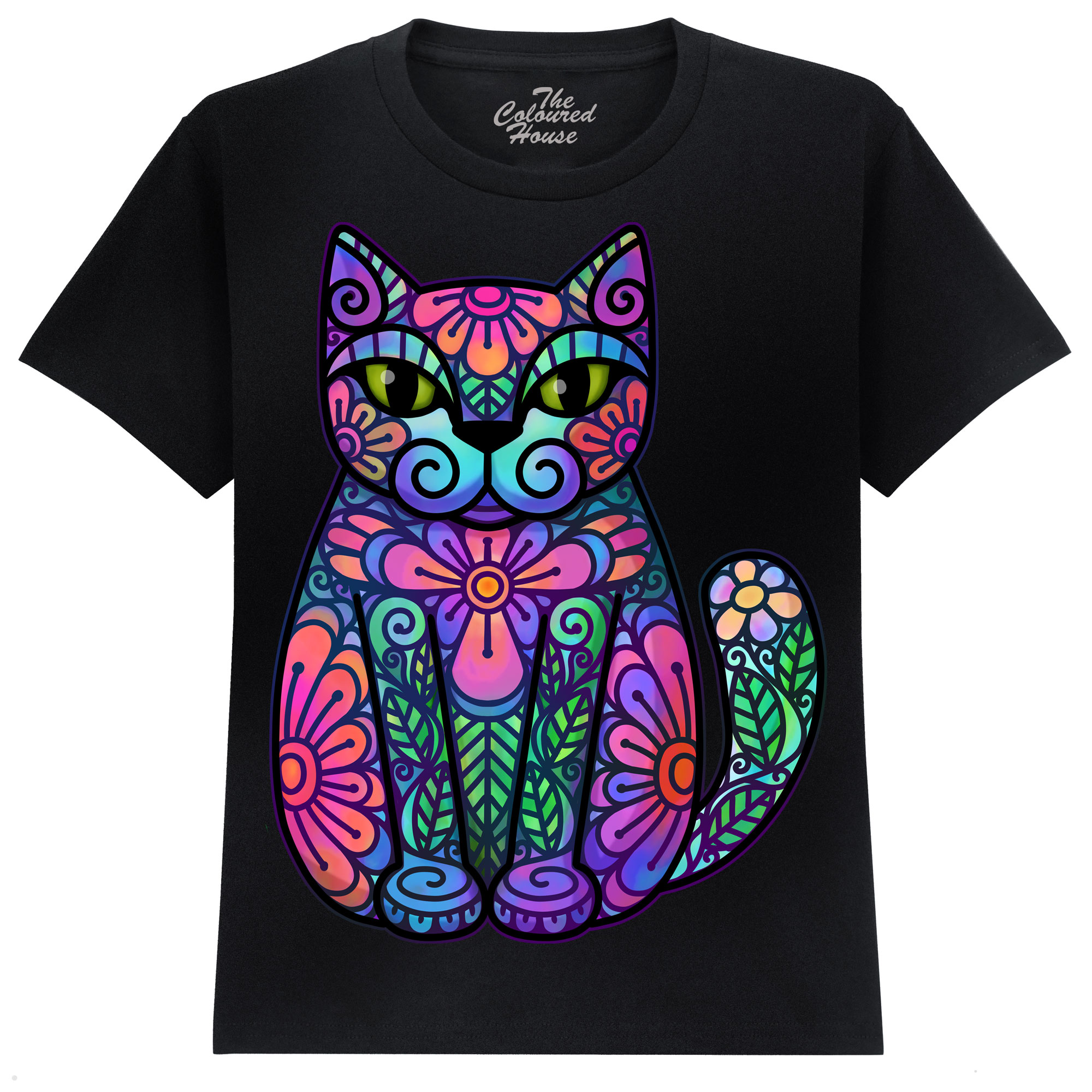 Flowers And Leaves Cat KIDS