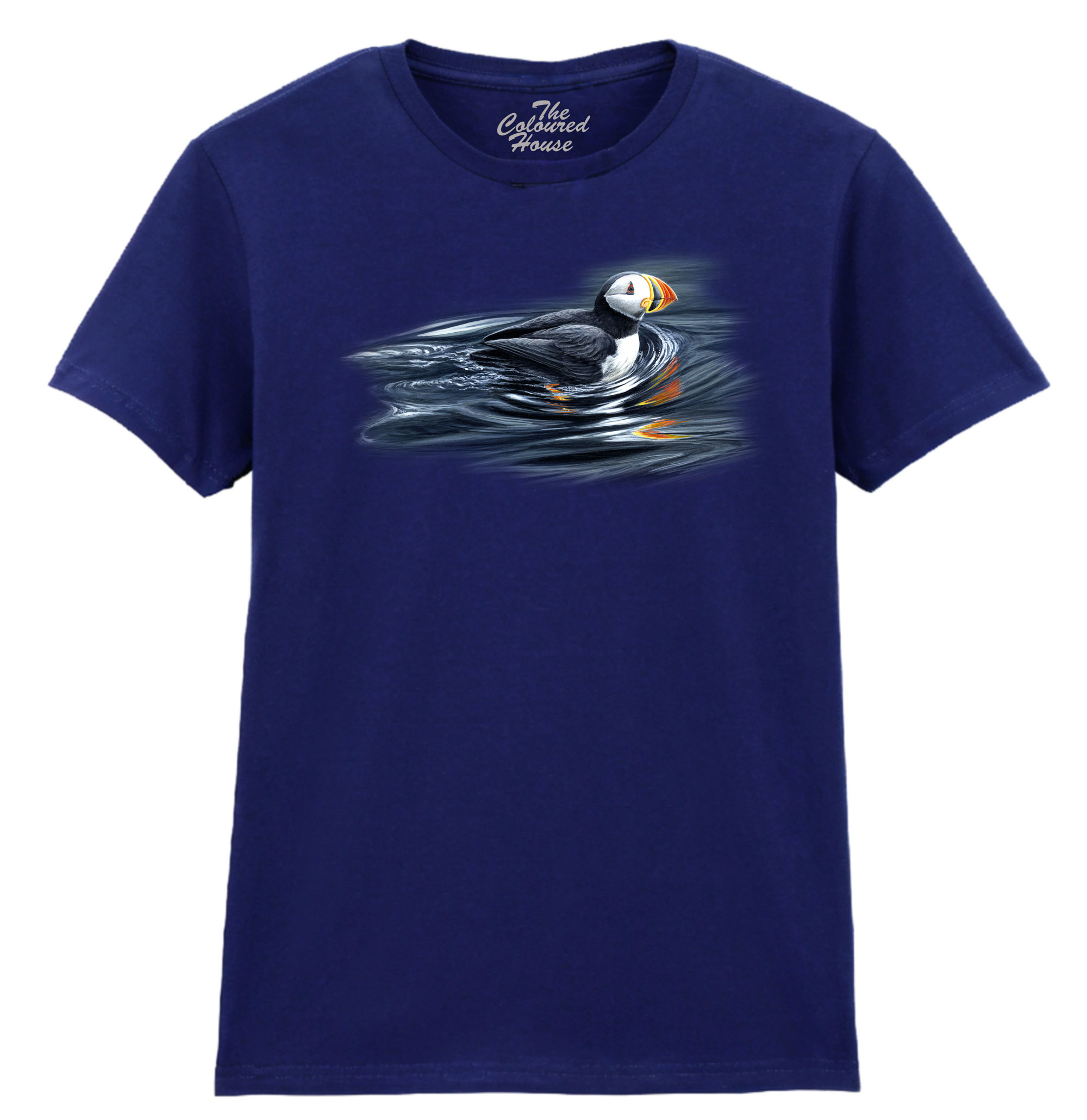 Swimming Puffin Ladies T-shirt