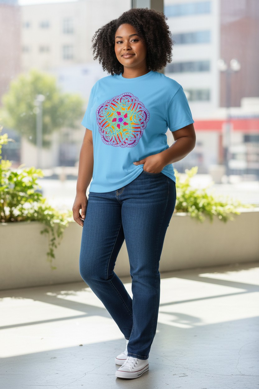 Rainbow Dots Ladies T-shirt