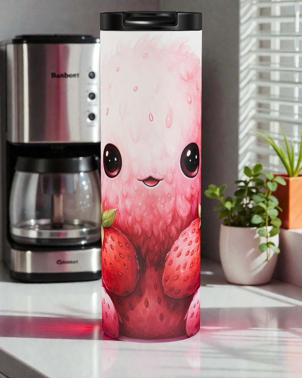 Fruit Monster - Sitting Strawberry Tumbler