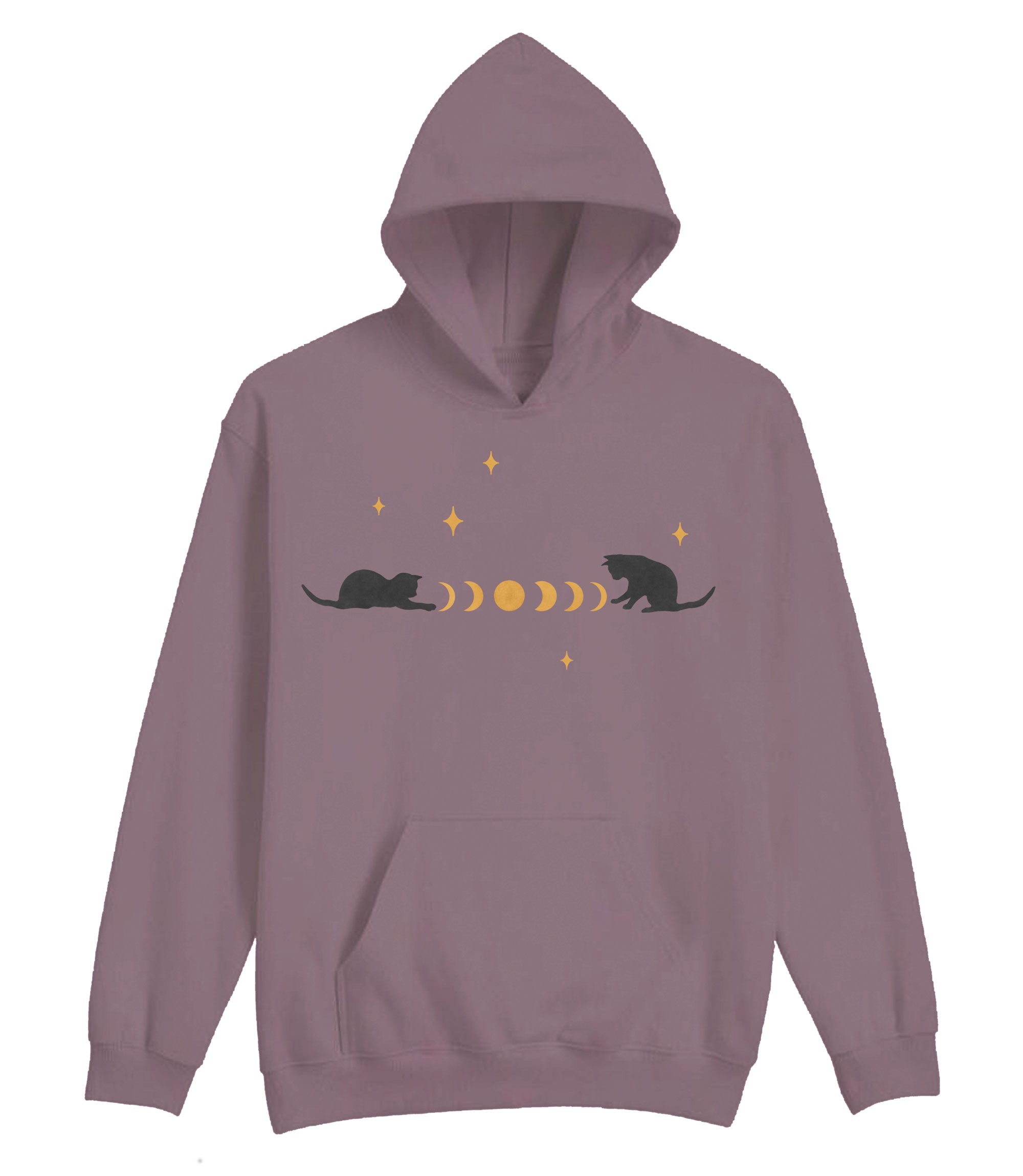 Cat And Moon Hoodie