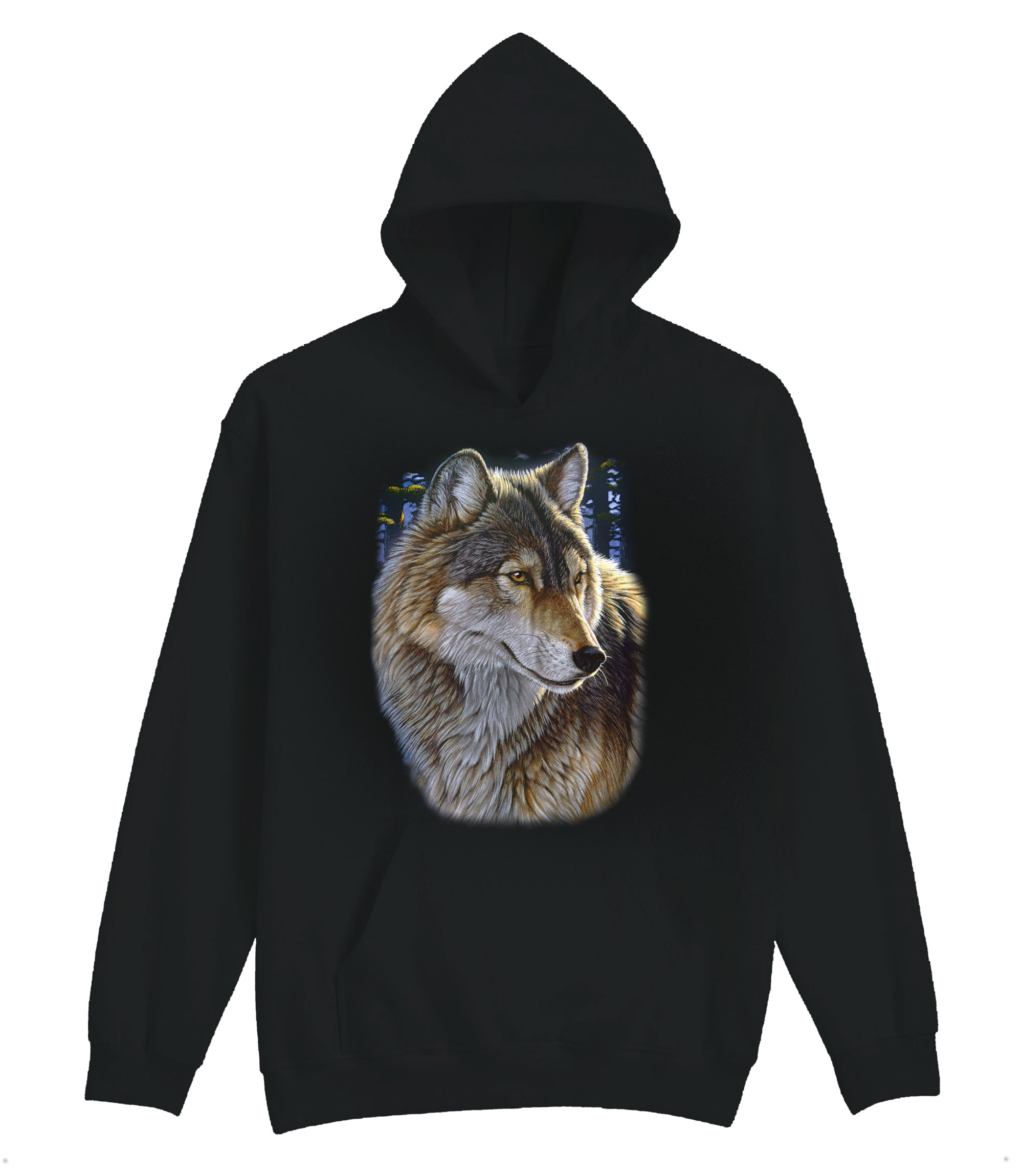 Evening Wolf Portrait Hoodie