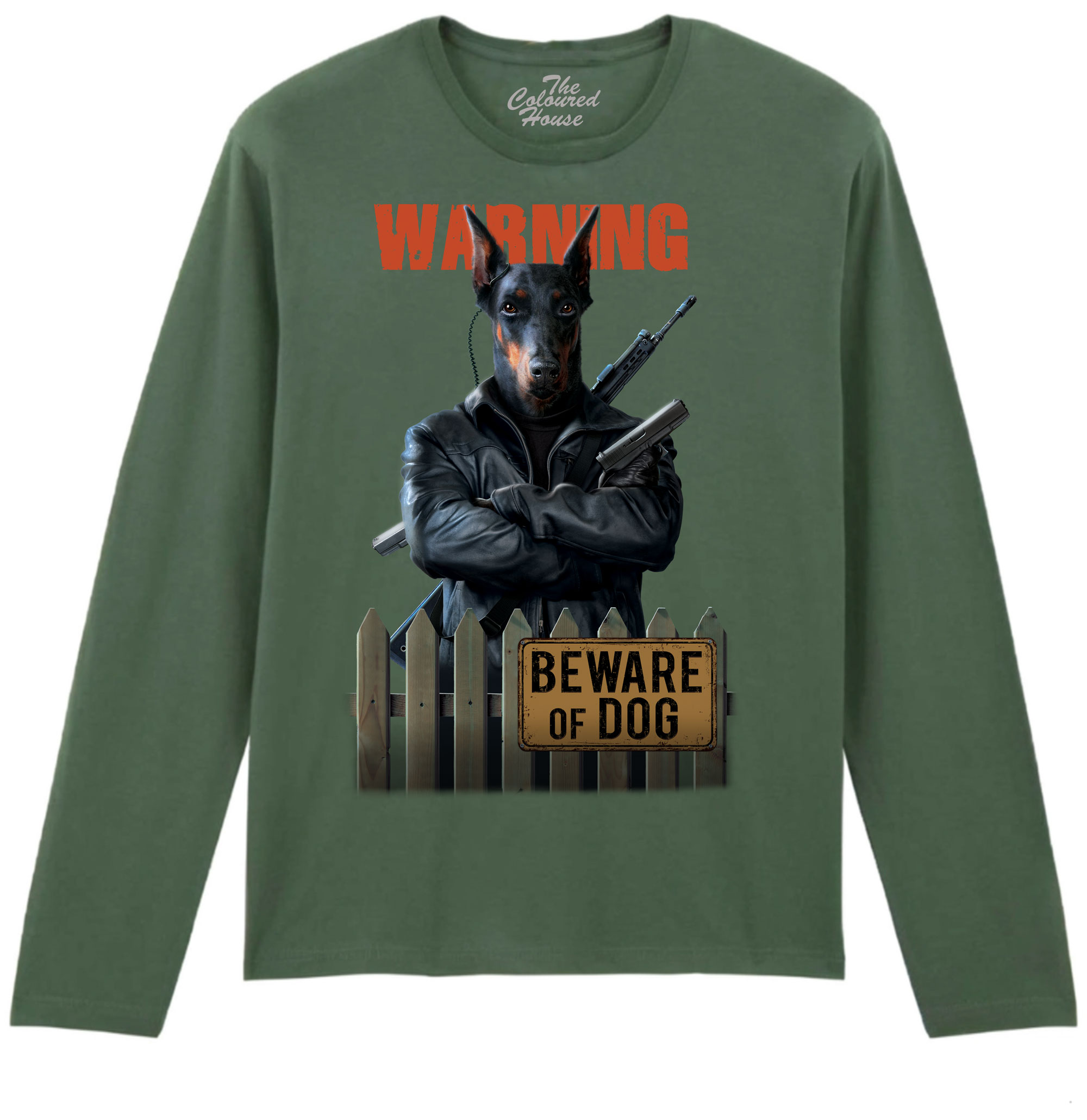 Beware Of Dog Dobermann Longsleeve