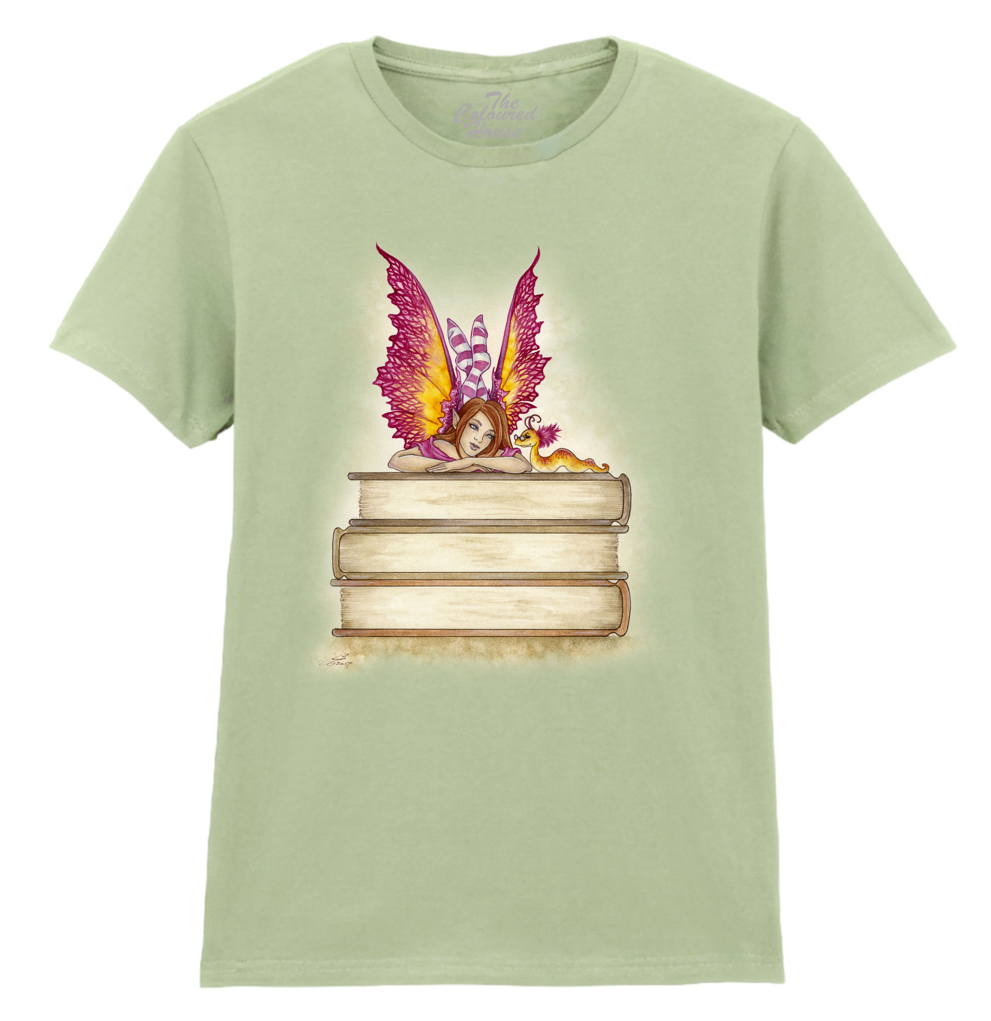 Pink Bookworm Ladies T-shirt