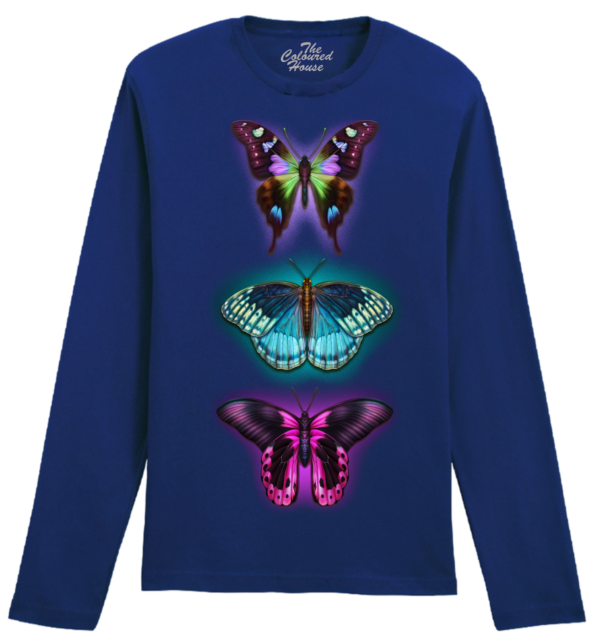 3 Colorful Butterflies Longsleeve