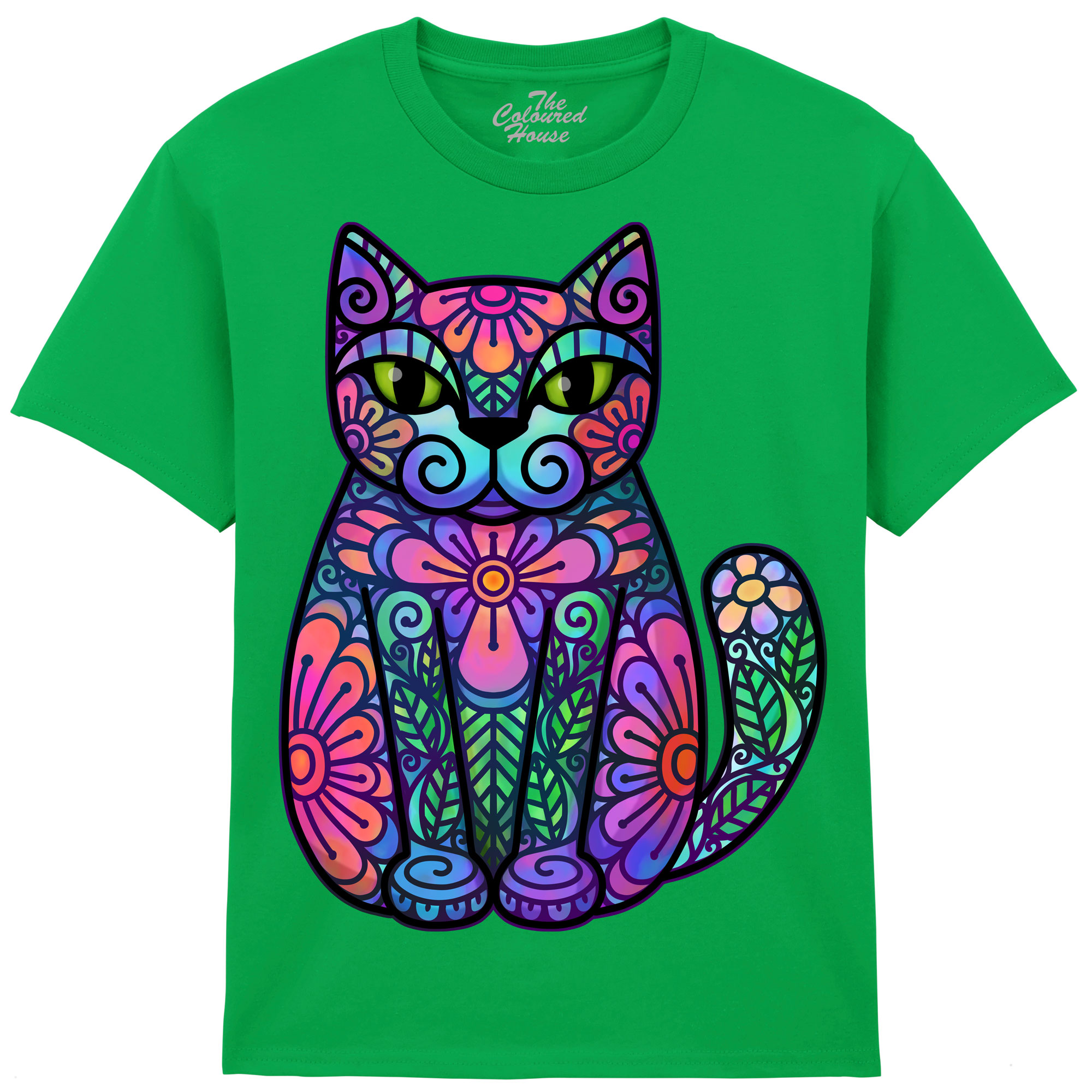 Flowers And Leaves Cat KIDS