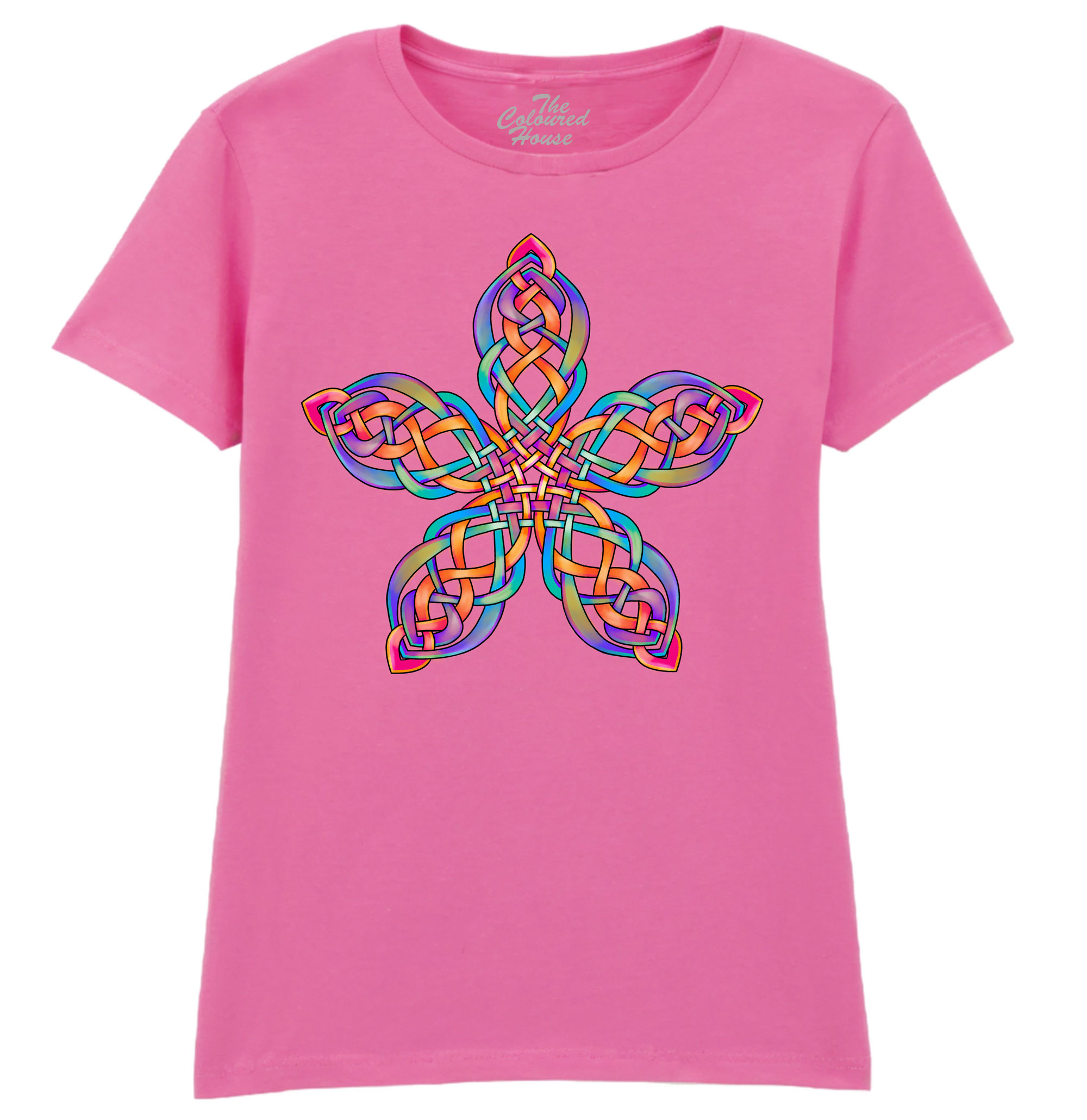 Celtic Knot Five Star Flower Ladies T-shirt