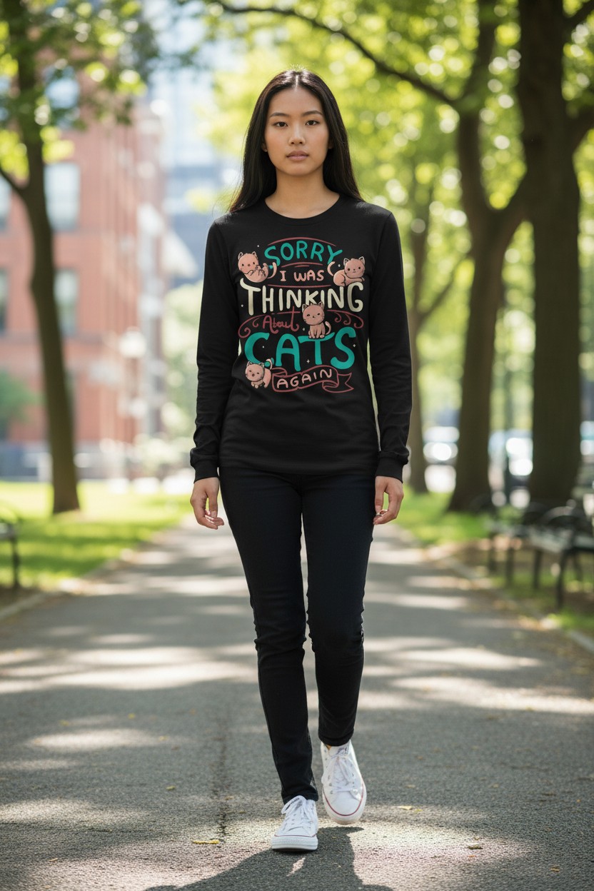 Thinking About Cats Longsleeve