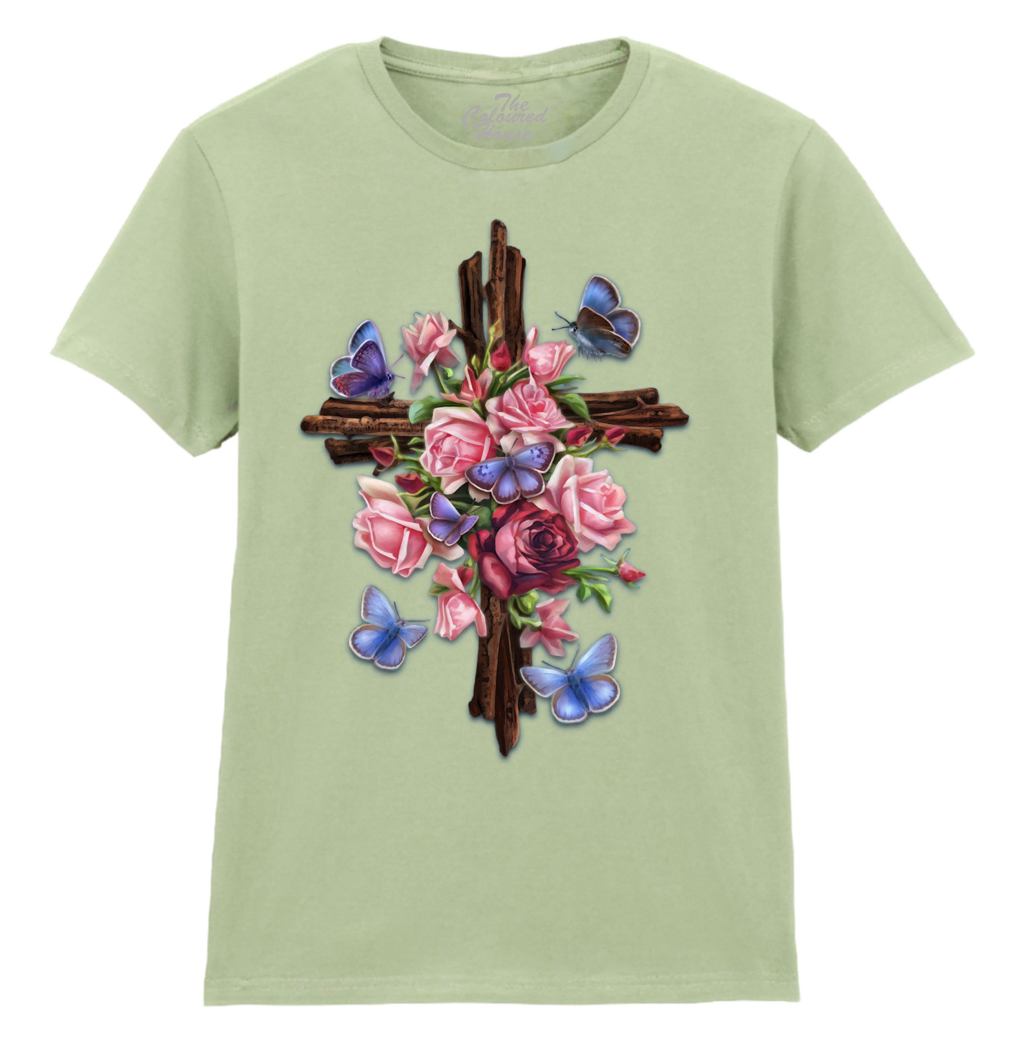 Flower Cross Ladies T-shirt