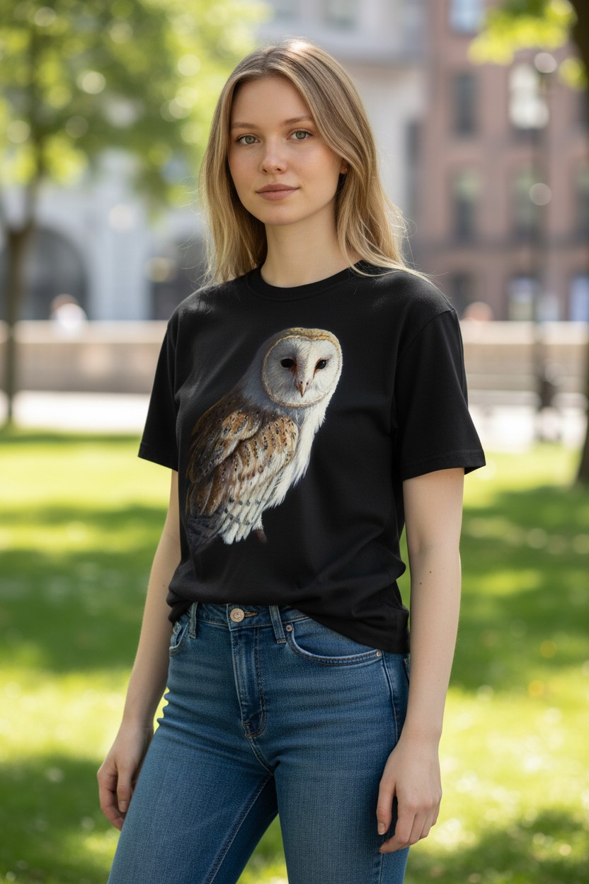 Barn Owl Ladies T-shirt