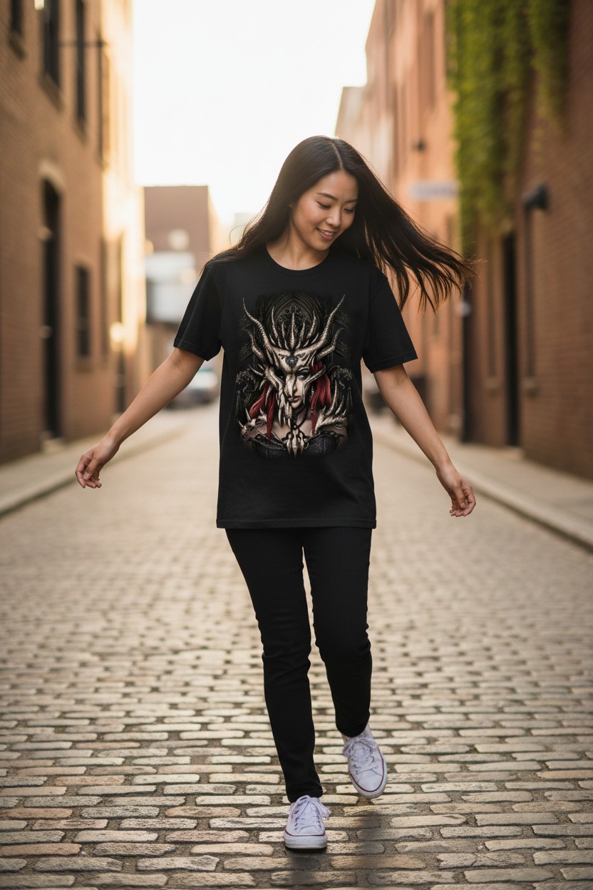 Dragon Mask Ladies T-shirt