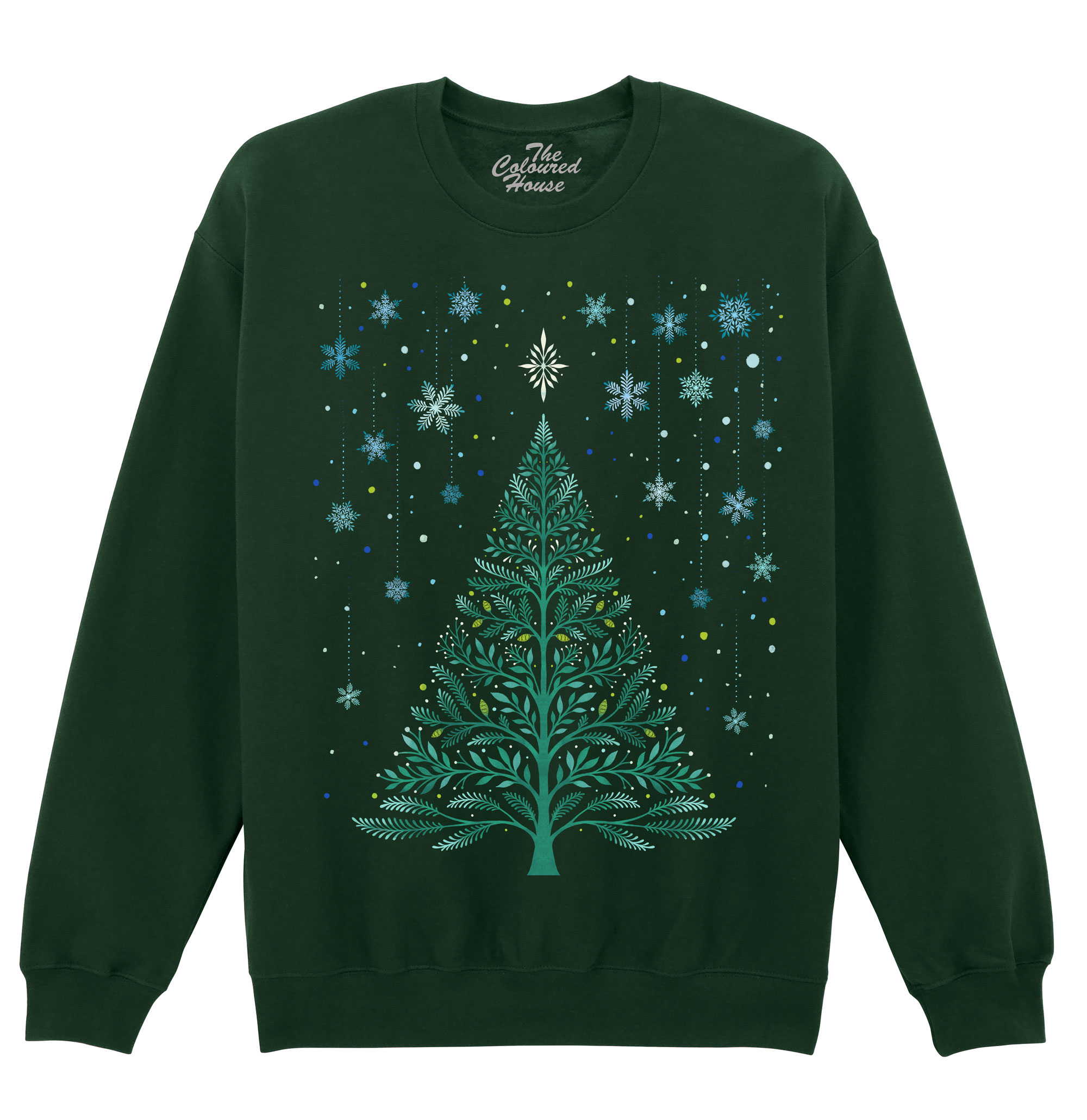 Christmas Night Snowy Tree Sweater