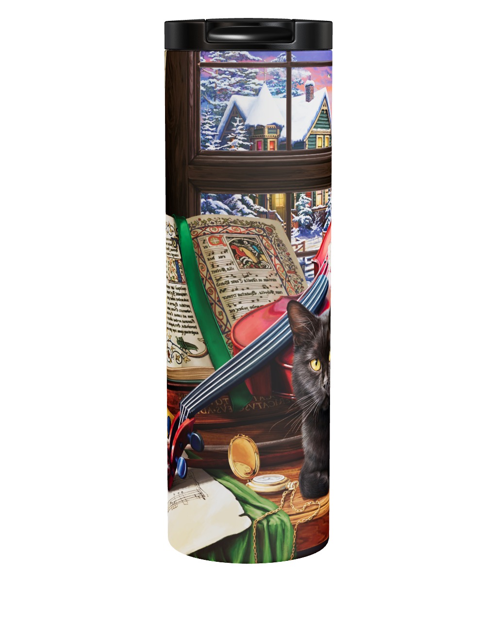 Black Cat And Musical Still Life Tumbler