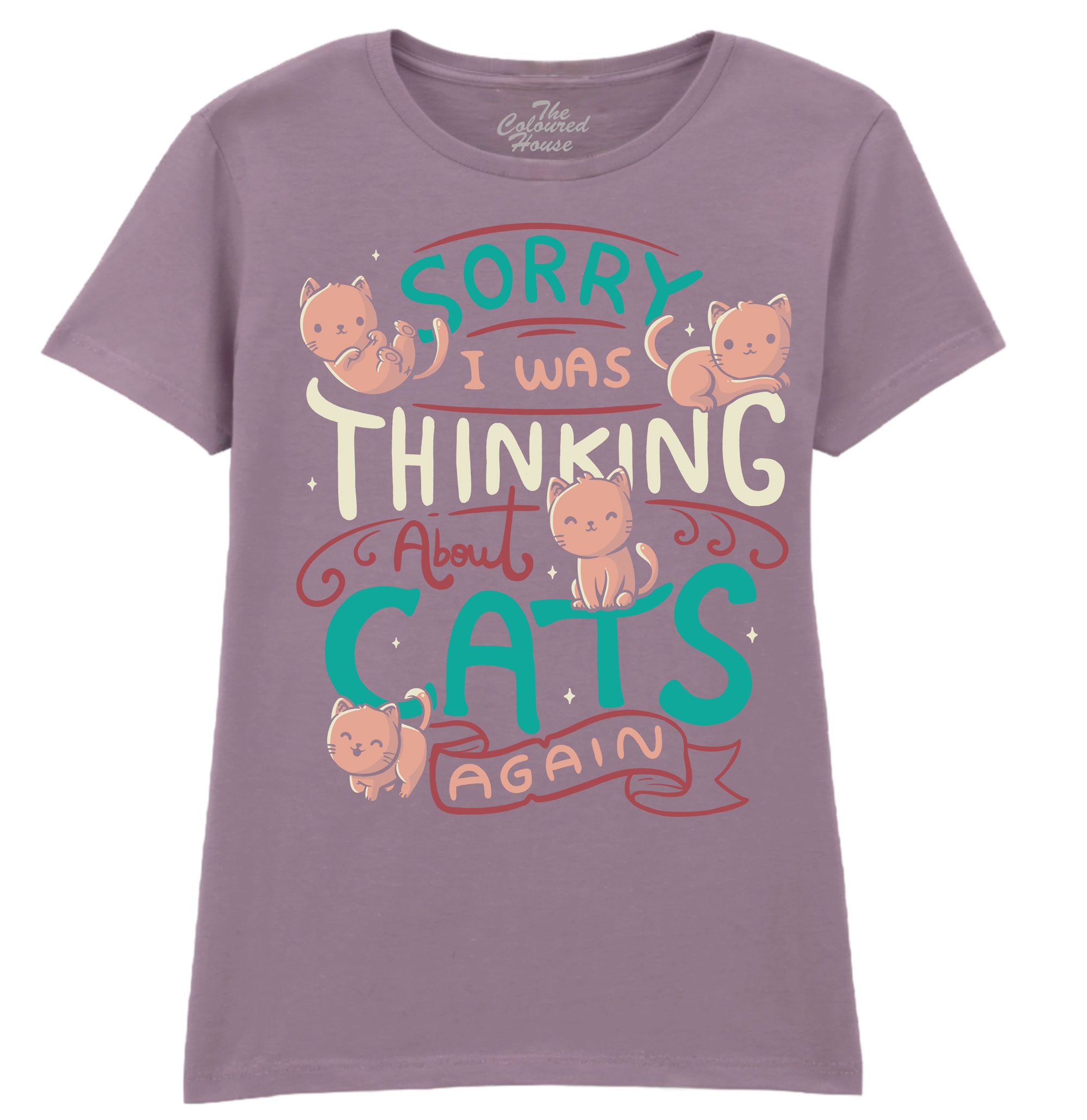 Thinking About Cats Ladies T-shirt