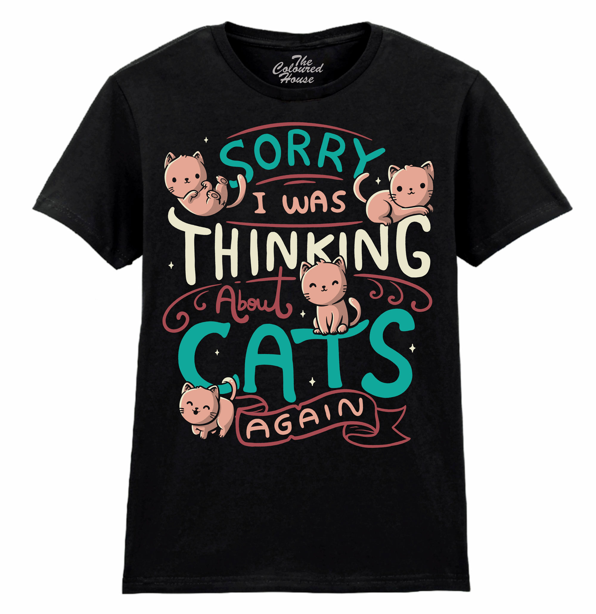 Thinking About Cats Ladies T-shirt
