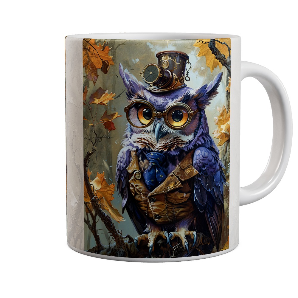 Wise Purple Owl Mug