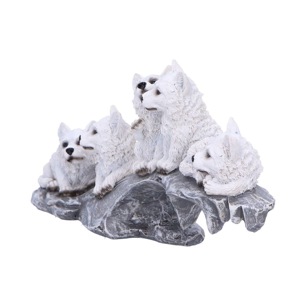 Winter Litter - 5 wolves on a rock 25cm