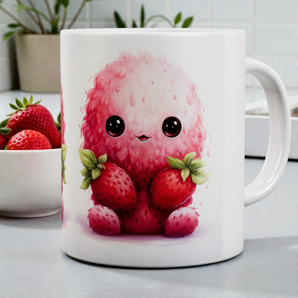 Fruit Monster - Sitting Strawberry Mug