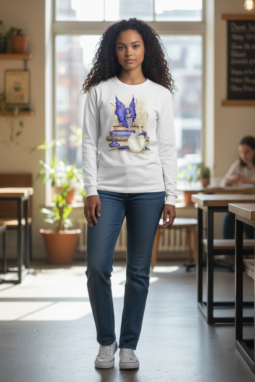 Blue Bookworm Longsleeve