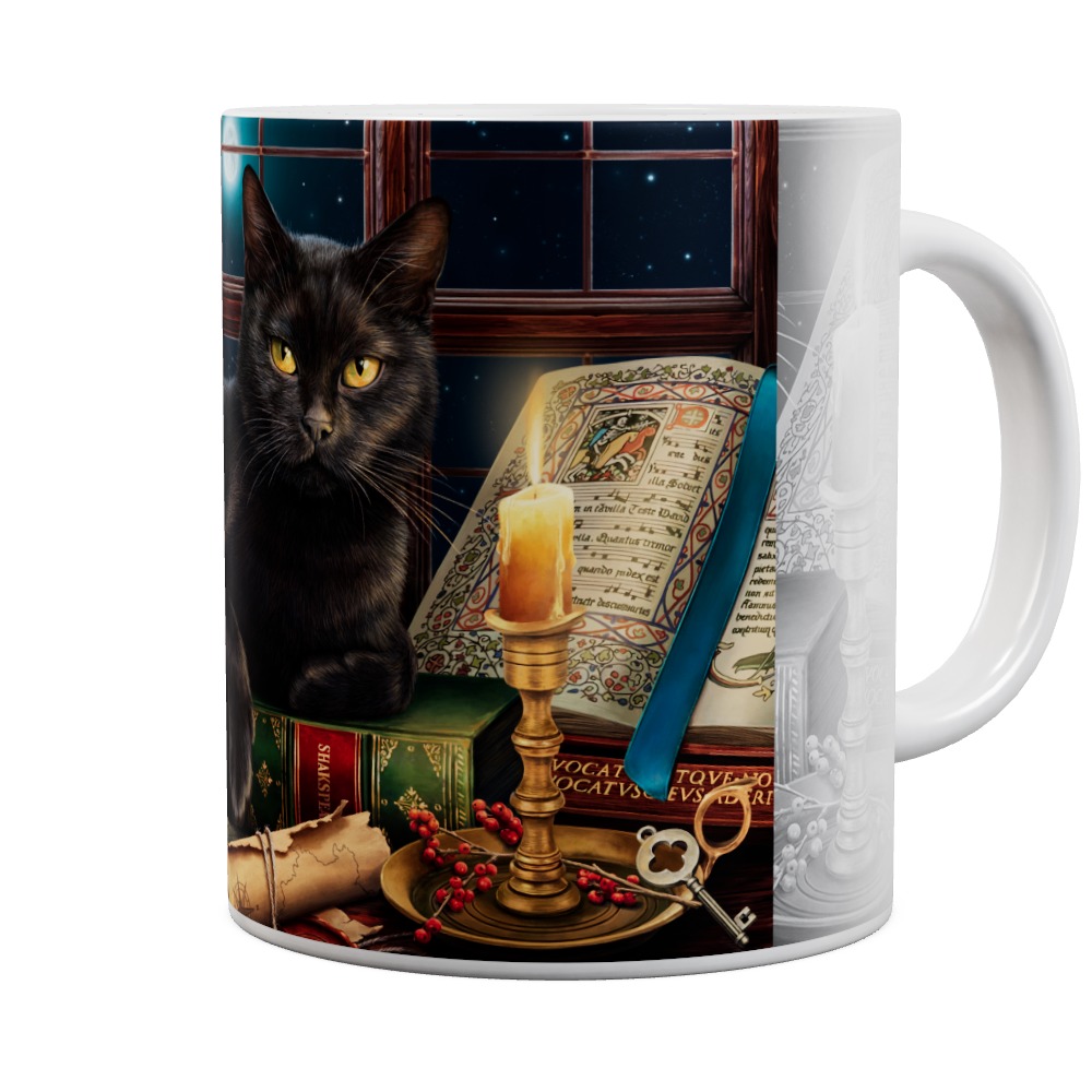Black Cat By Candlelight Mug
