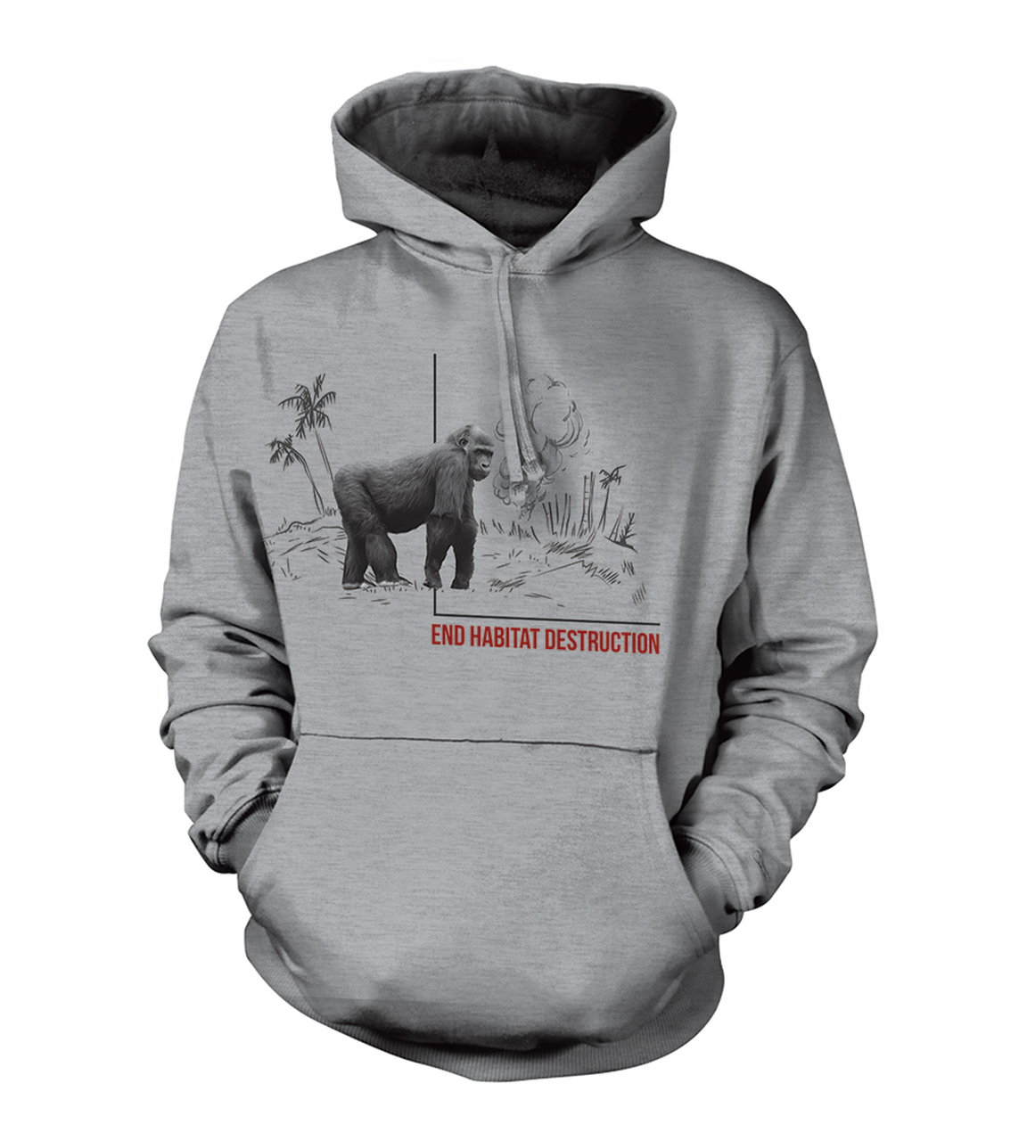 End Habitat Destruction Gorilla Hoodie