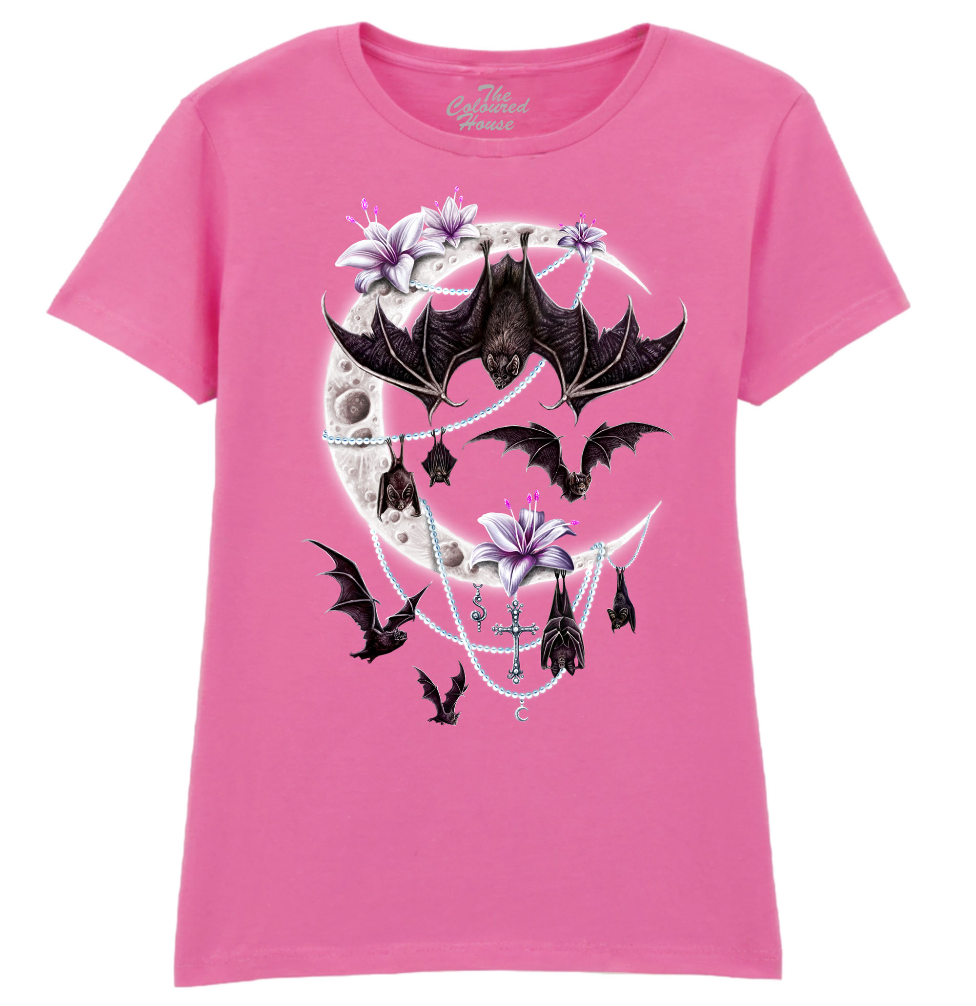 Bats Moon Ladies T-shirt