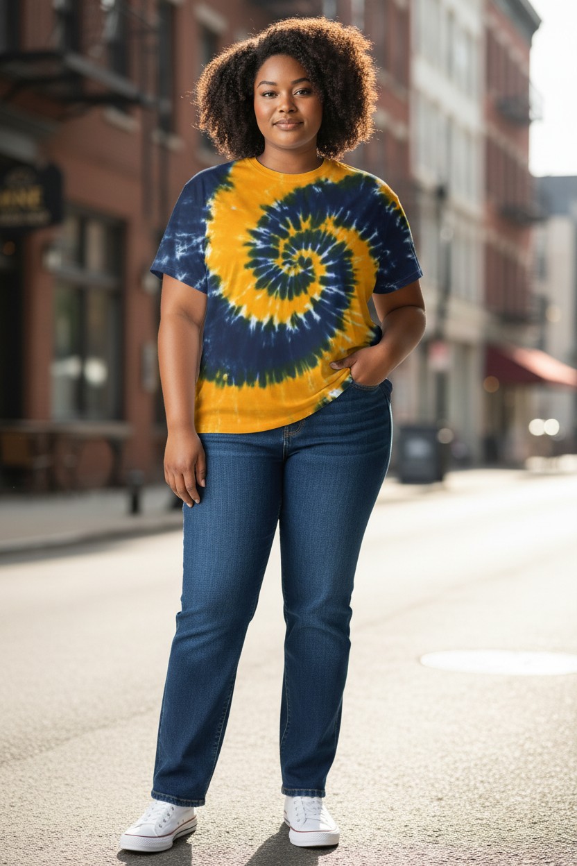Swirl Navy Gold